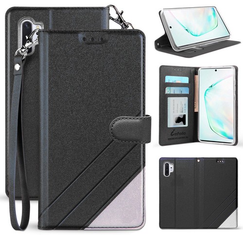 Black wallet case stand - wallet, card